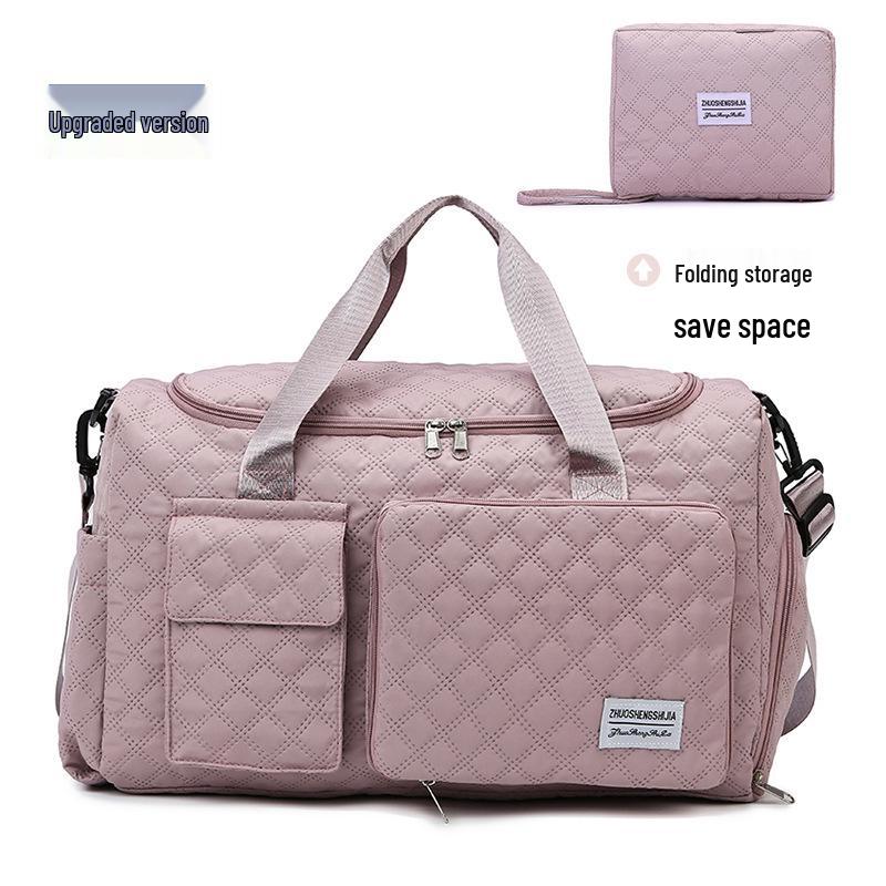 

Foldable Travel Bag with Wet/Dry Separation, Yoga Fitness Bag, Large Capacity, Fits Luggage Handle