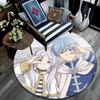 Frieren2 Round Area Rug,Carpet Rug for Living Room Bedroom Sofa Playroom Decor,Non-slip Floor Mat