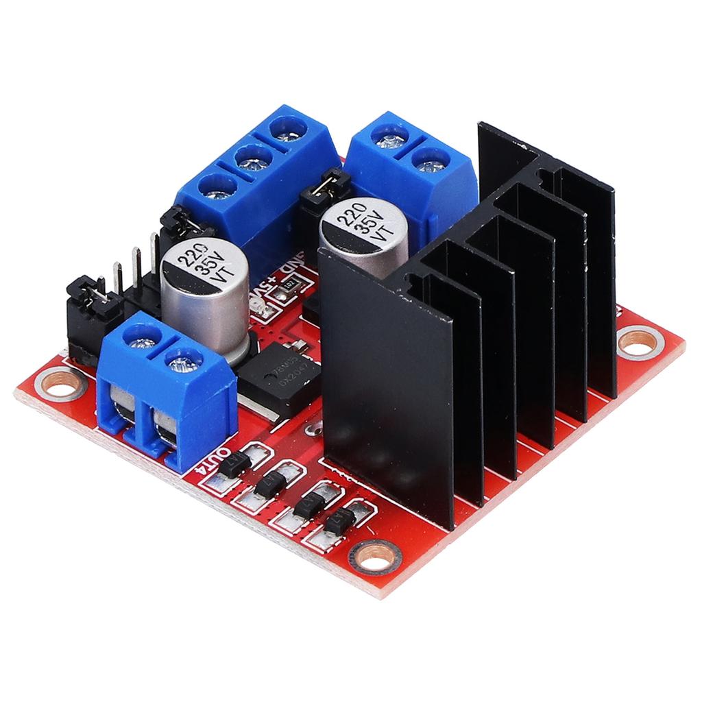 Motordriverkort Dobbeltkanal H-bro PCB Elektrisk komponent L298N DC 5V35V