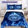 Set Lenzuola Everton Football Stampato 3 Pezzi, Comodo Set Copripiumino per Camera da Letto Amico della Pelle