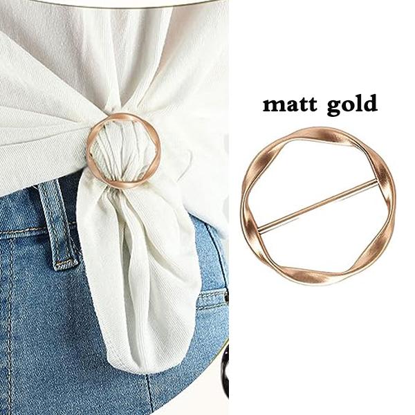2PCS Scarf Clips and Ring T Shirt Clip for Women Fashion Metal Circle Buckle Clothing Ring Wrap Holders Clothes Hat Belt Decor