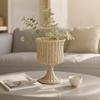 Wicker Vase Handmade Goblet Nordic for Home Decor, Minimalists