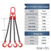 OLOMM 3-Ton 4-Hook Polypropylene Lifting Sling Set
