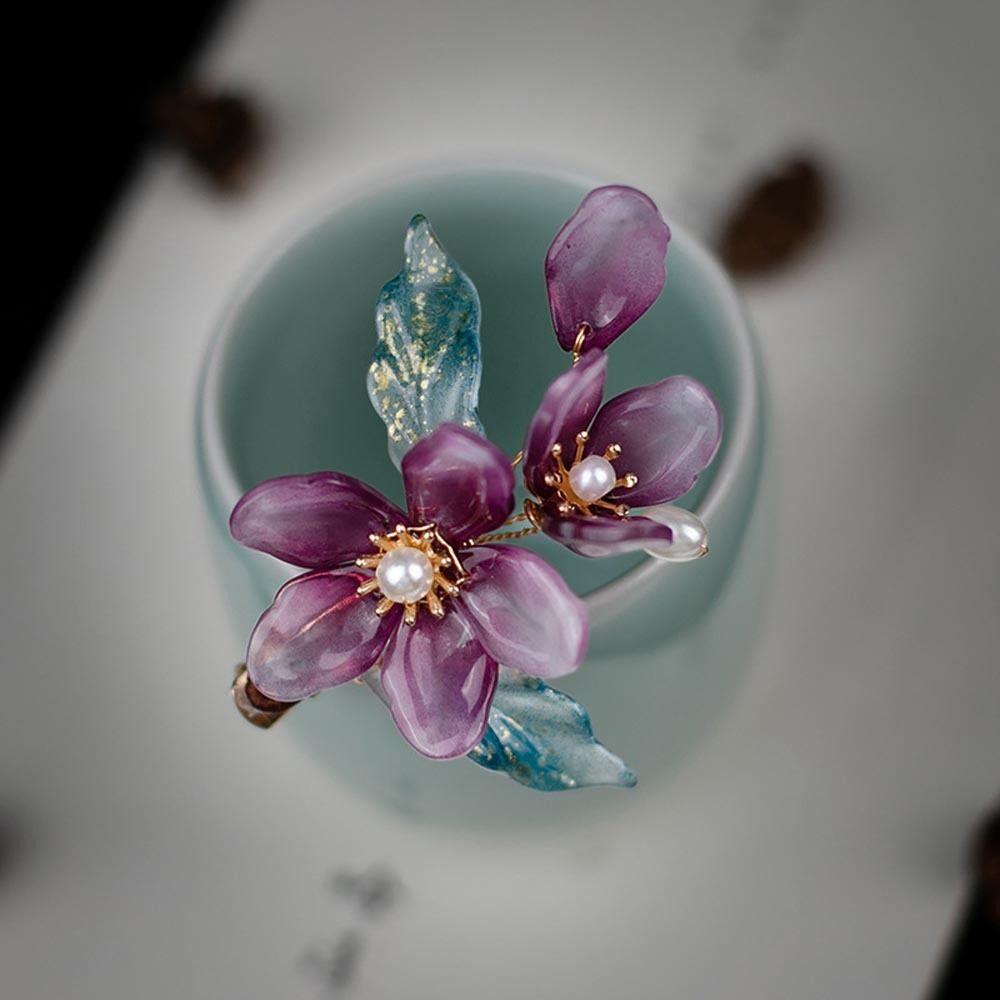 

Sweet Hairpins Flower Hair Clips Chinese Hanfu Hairpins Korean Barrettes Women Duckbill Clips білий