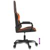 Gaming Chair Black and Orange Artificial Leather
