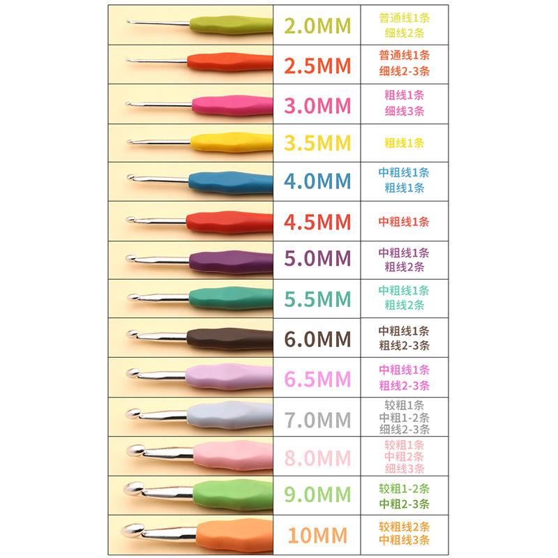 Household Soft Handle Crochet Tool Set Knitting Sweater Needle Crochet Diy Knitting Scarf Bag Double Head Wool Needle