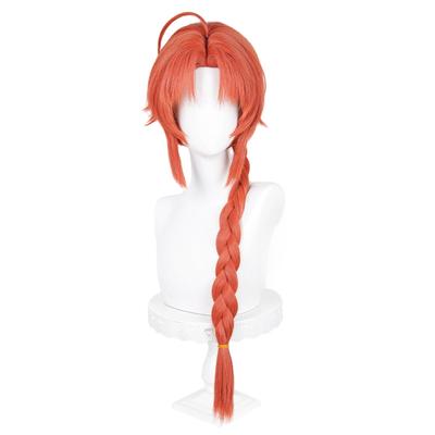 LAOBAO Cosplay Wig, Braided, Orange, Heat Resistant, Costume Wig, Halloween Costume Accessory, Cosplay Wig