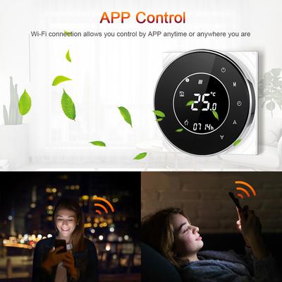 95-240V Wi-Fi Smart Thermostat Programmable Electric Hting Thermostat Temperature Controller Voice APP Control Backlight LCD Electric Hting Thermoregu