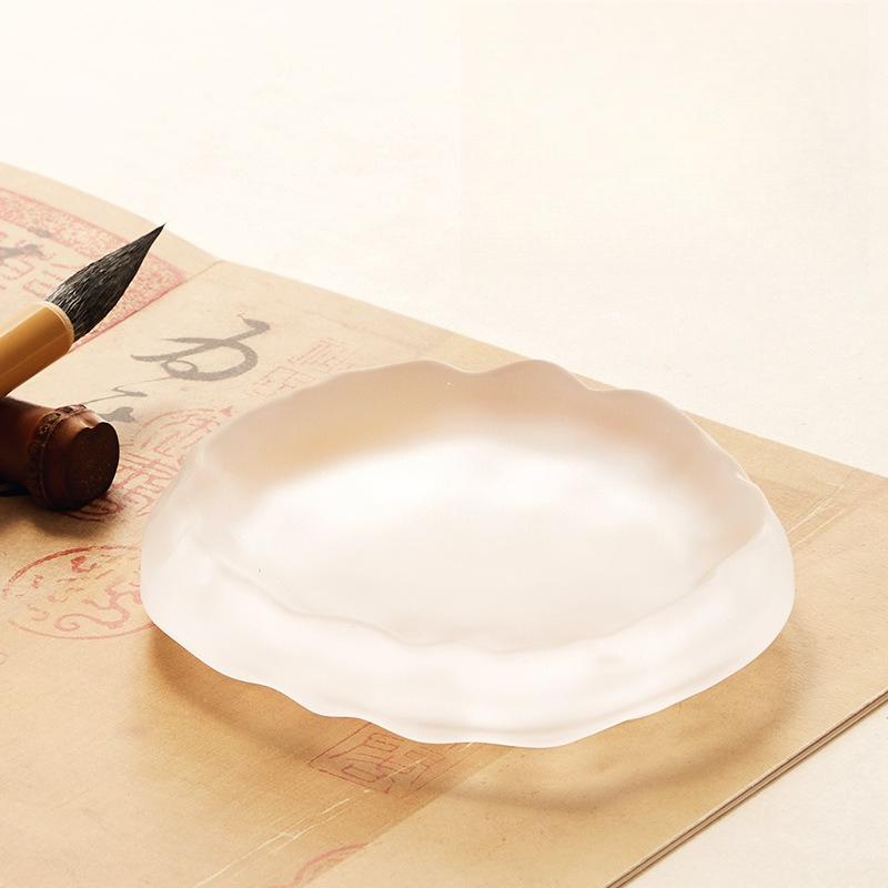 Glass Ink Disc Calligraphy Practice Brush Word Pen Holding Ink Butterfly Ink Ink Inkstone Ink Pool