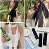 White Black Lace Long Scarf French Style Long Ribbon Trendy Neck Strap  Women