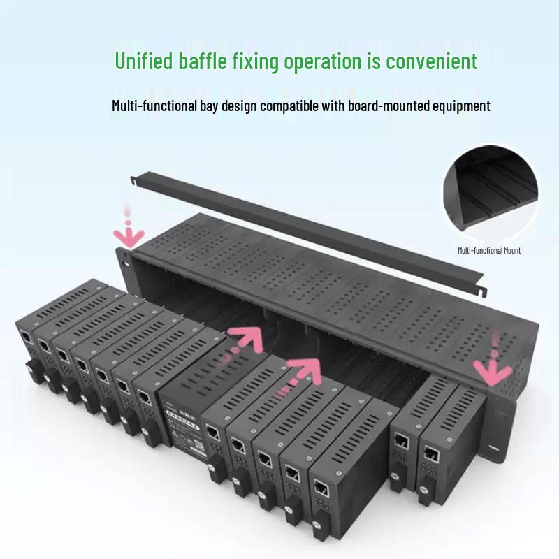 14-Slot Rackmount 5V 12A Power Supply for Fiber Optic Transceivers CN plug (adapter included)