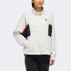 Adidas Logo Print Patchwork Stand Collar Jacket Women Outerwear Trace-Grey FM5275