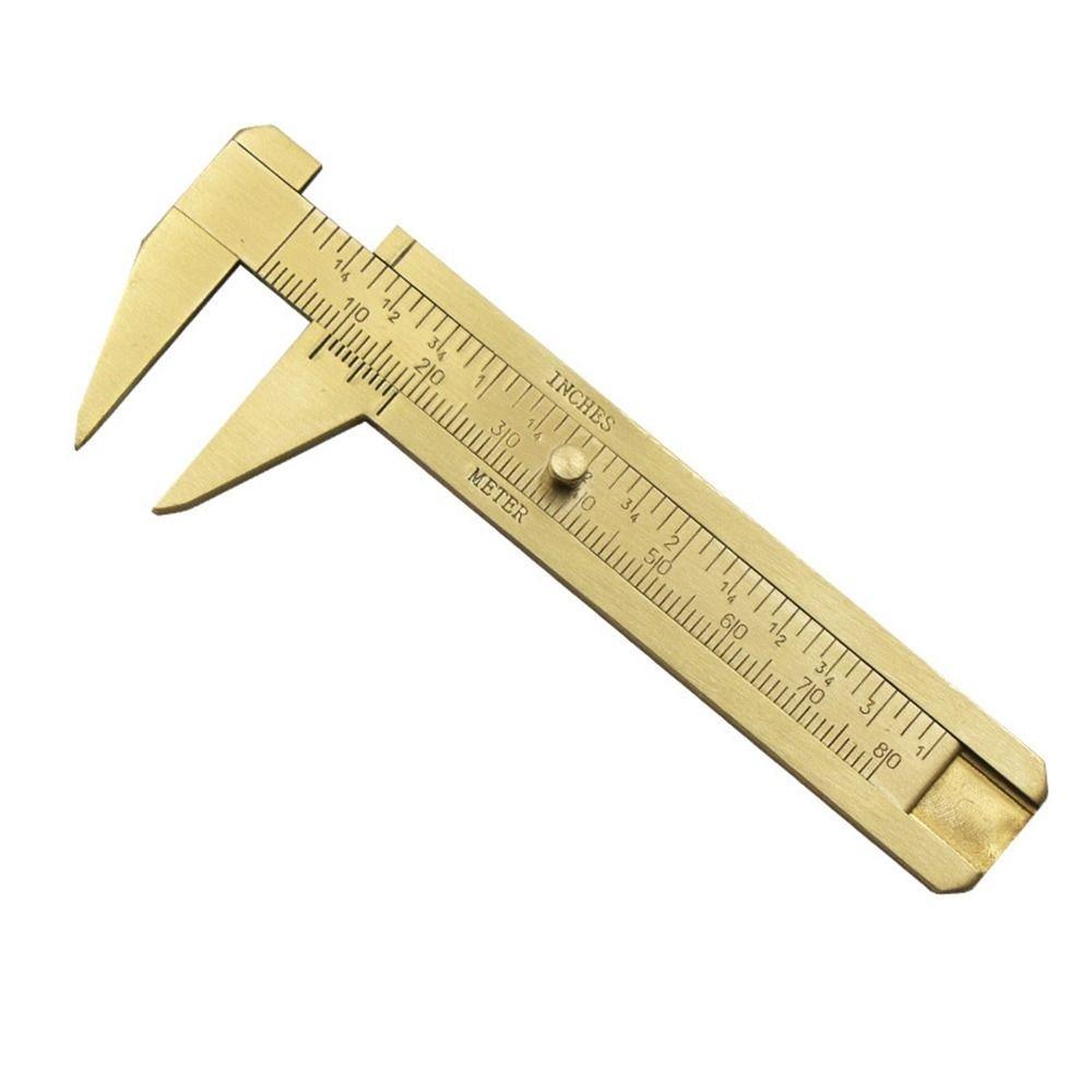 Sliding Pocket Caliper Brass Sliding Gauge Retro Vernier Calipe  Measuring Tool