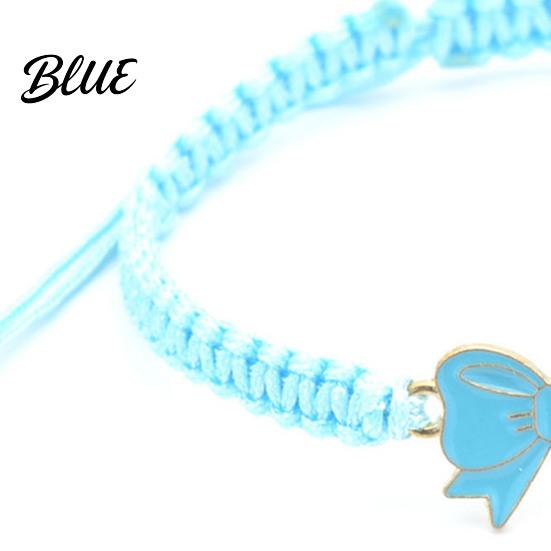 Adjustable Friendship Bracelet Bow Braided String Rope Handmade Elegant Wristband