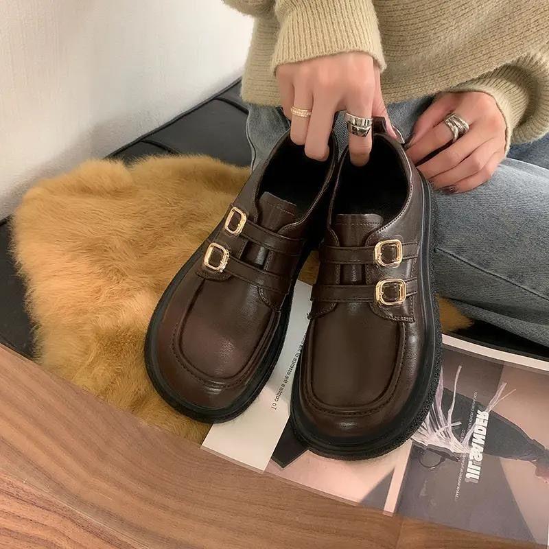 Soft Sister Small Leather Shoes Children British Style Spring and Summer 2025 New Loafers with Skirts Versatile Single Shoes Women's Shoes