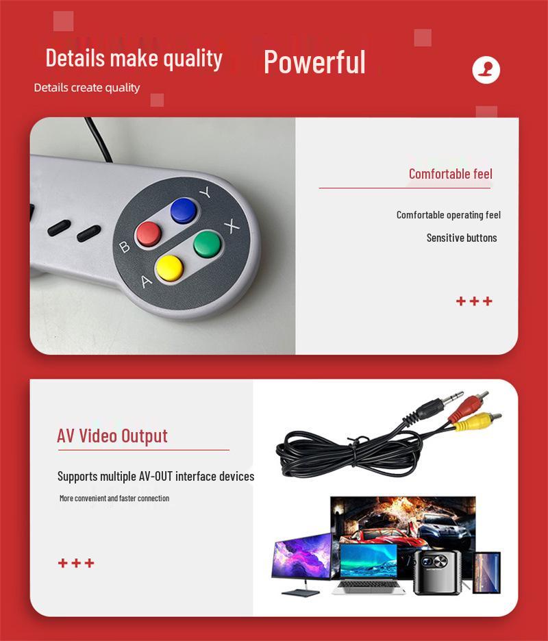 European SFC Red & White Mini SNES TV Console: 8-bit, 620 Built-in Games