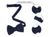[Allegra K] Knit Bow Tie, Adjustable, for Weddings, Graduations, Men's & Women's, Navy Blue, 6 X 11 Cm