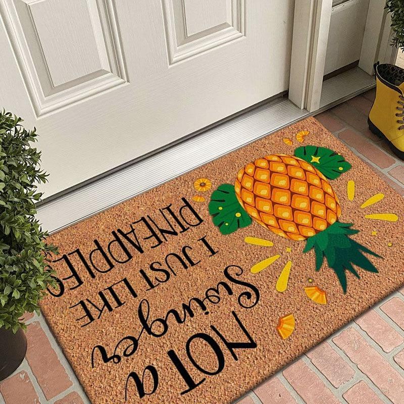 Pink Swan Black Cat Pattern New Entrance Floor Mat Bathroom Absorbent Foot Door Mat Horror Skeleton Decoration