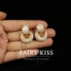 Elegant Retro European-American Enamel Earrings with S925 Silver Needle