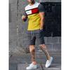 Plus Size Men's Summer Plus Size Short Sleeved T-shirt Sportswear 3D Set Printed Daily Casual Street Wear 2-piece Set
