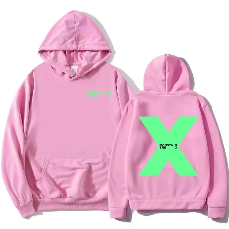 MONSTAX The X EP 2025 Hoodies Mode Koreanische Boyband Sweatshirts Langarm Herbst Kapuzenpullover Frauen Männer Sudaderas Print