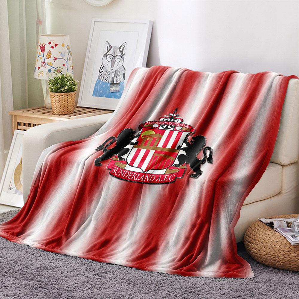 1PC Sunderland A .F Patterned Flannel Blanket Suitable For All Seasons for Home Decor Warmth and Comfort Gifts Holiday Present