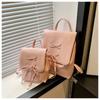 Simple And Casual Korean Style Ballet Bow 2024 New Trend Fashion Shoulder Backpack For Women