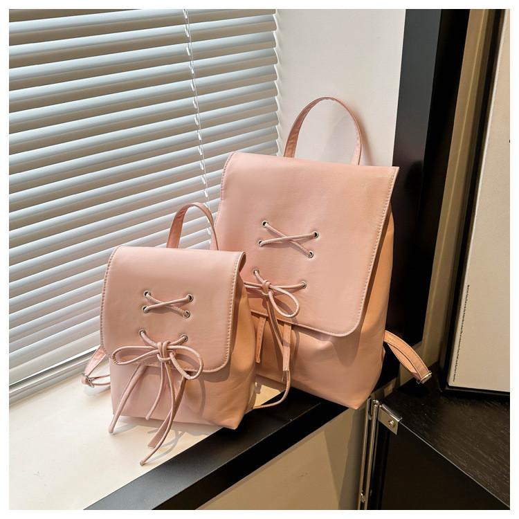 Simple And Casual Korean Style Ballet Bow 2024 New Trend Fashion Shoulder Backpack For Women