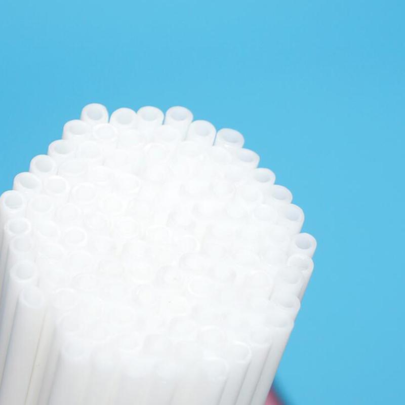 100 Plastic Lollipop Sticks Food Grade White Tube Candy Baking Plastic Sticks