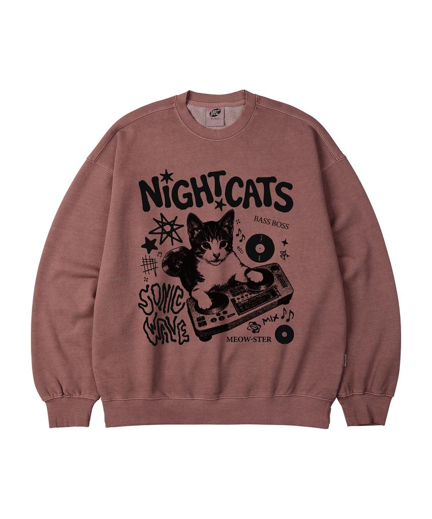 WILDROCK Dj Cat Pigment Oversized Sweatshirt_5 Col