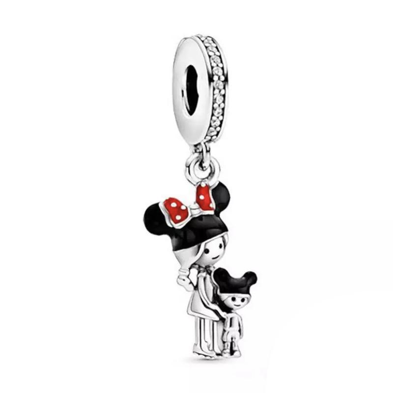 Newcopper   Mickey Mom Minnie Clip Stitch Charms Bead Fit Original Bracelets Charm Diy Women Jewelry