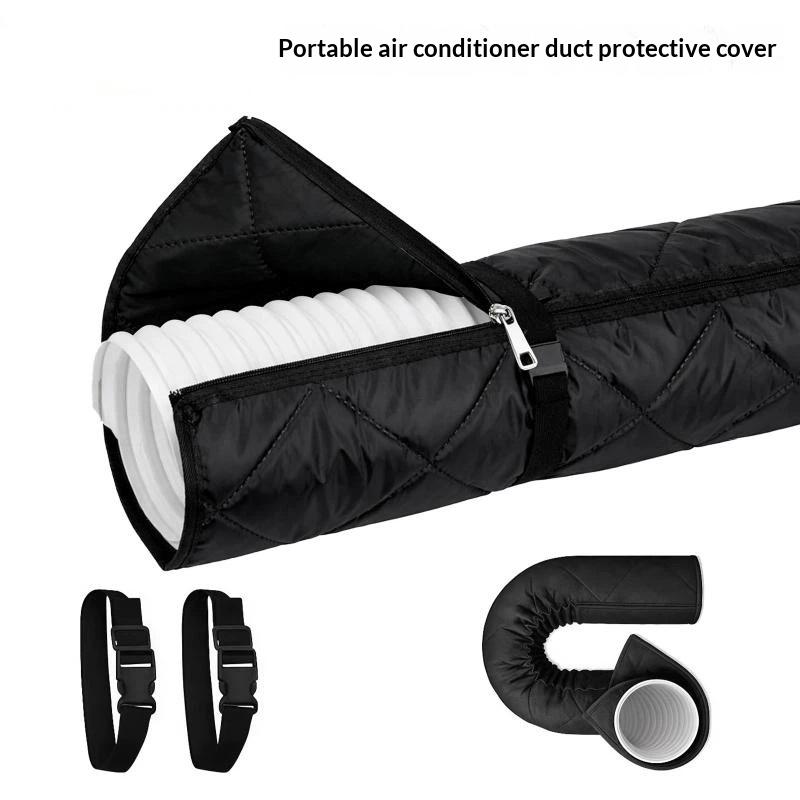 Adjustable Straps Air Conditioner Hose Cover Heat Insulation With 2 Buckle Straps Portable Ac Hose Protective Sleeves