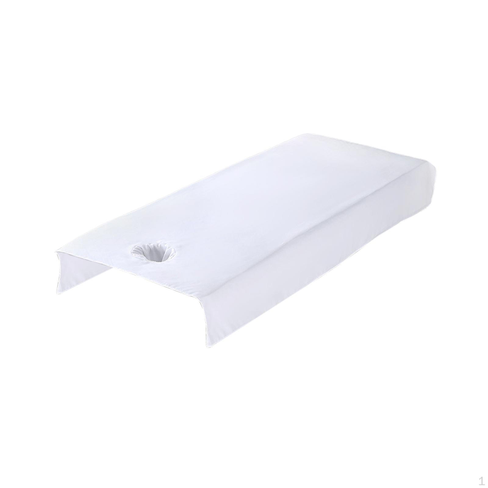 

Чехол для массажного стола для салона красоты с дышащим отверстием 80 см x 200 см, прочный, легко устанавливается белый