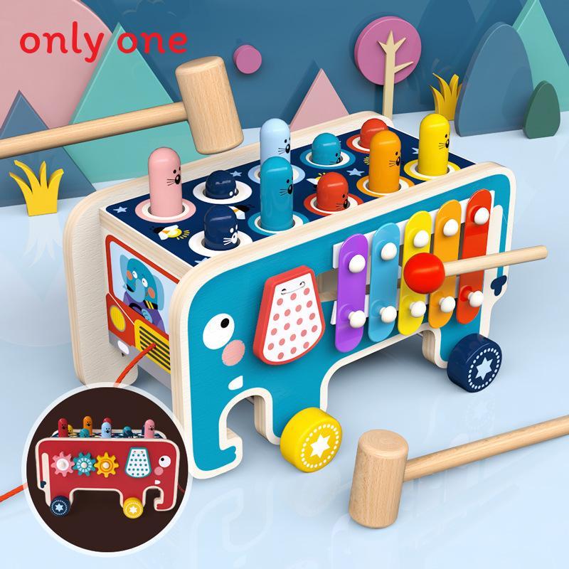 Wooden Whacamole Game Toy With Dinosaur Design For Family Fun And Child Learning