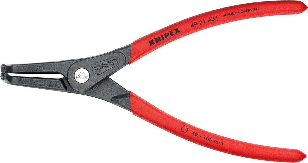KNIPEX Precision Snap Ring Pliers for Curved 4921-A31-TJ Shafts, 4921-A31-TJ