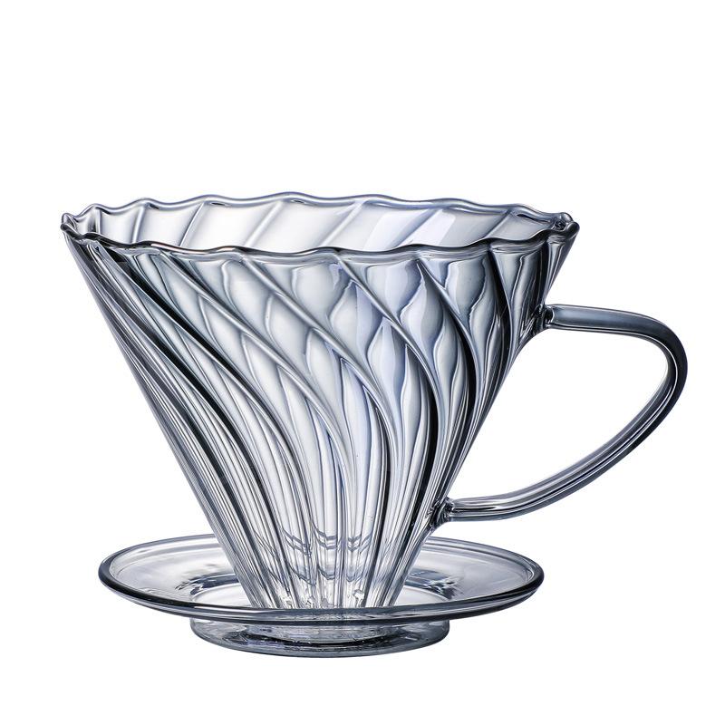 Glass coffee filter cup set coffee pot funnel filter