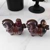 The Tea Favors Resin Foal Statue Rotatable Color-changing Horse Ornament  Tea Set Accessories