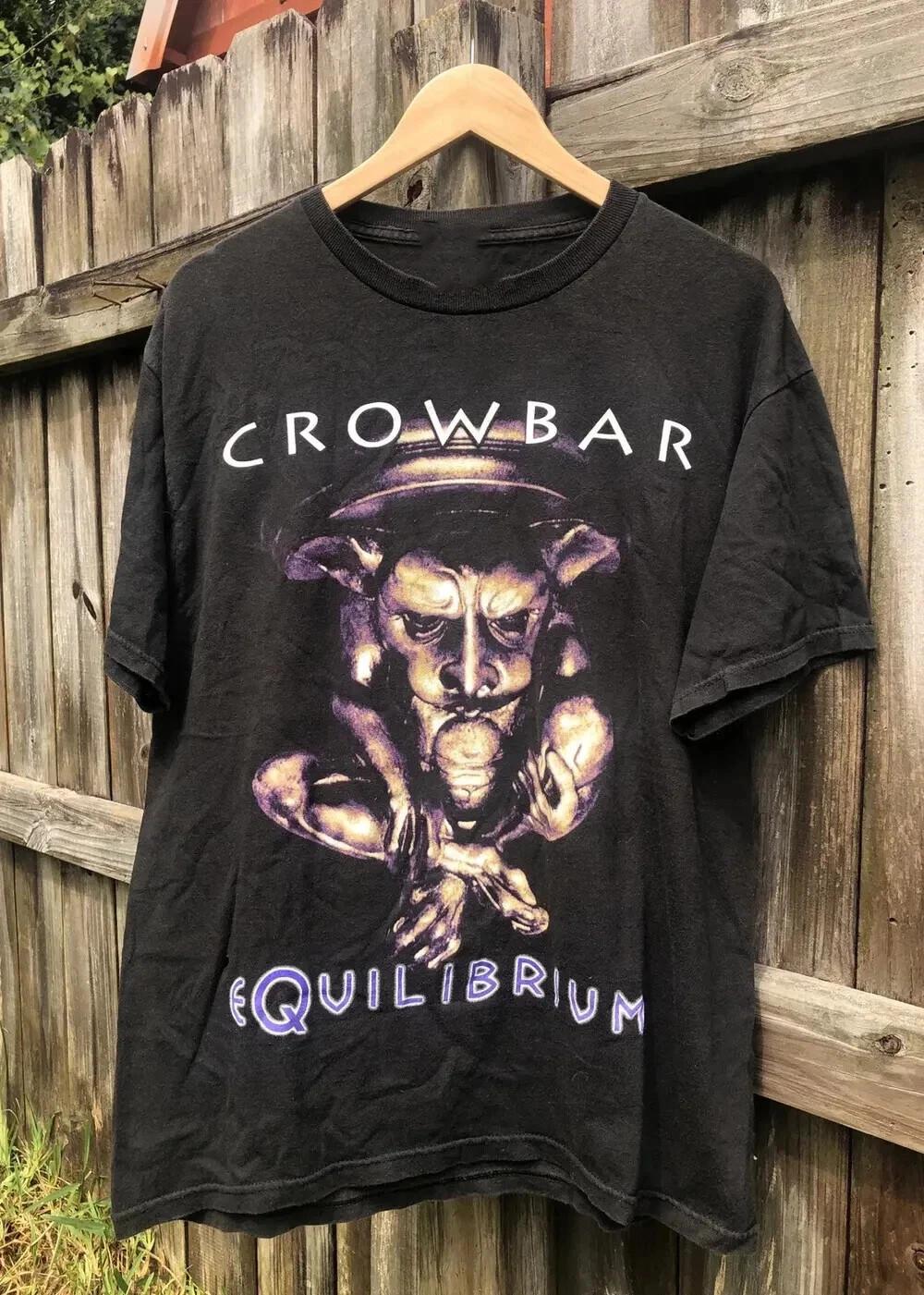 VTG Crowbar Band Equilibrium Tour Heavy Cotton Black T Shirt S-5XL TU858 L