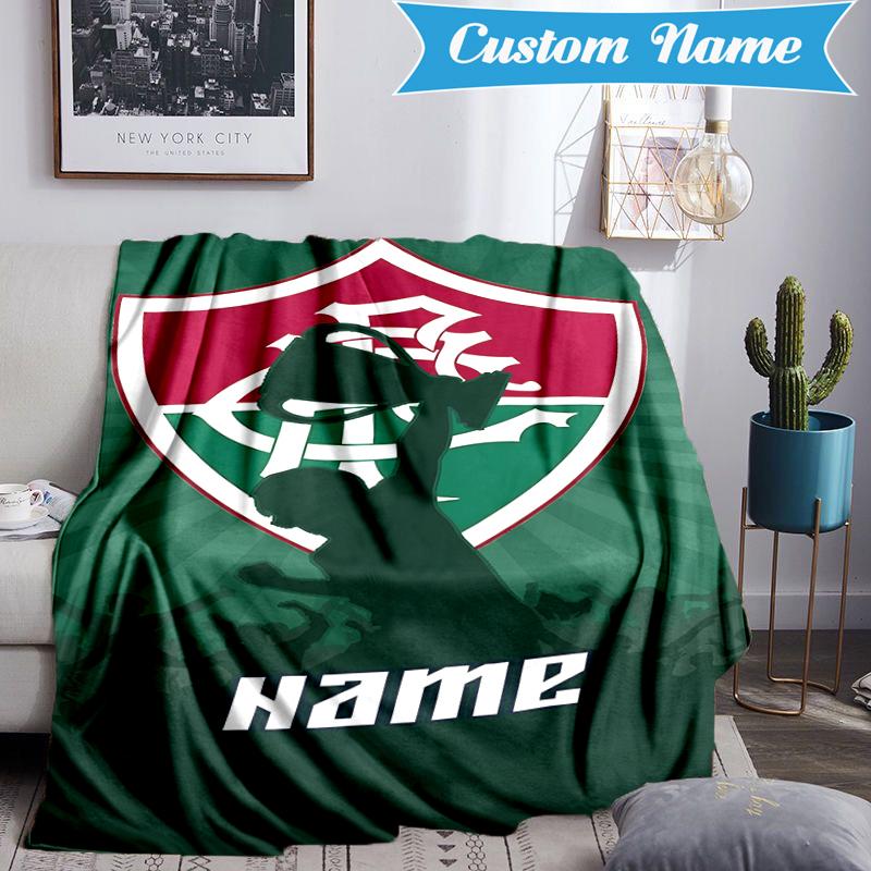 Custom Name Fluminense Football Club Blanket Lightweight Ideal Bedding Blanket Perfect for Travel, Camping, Living Rooms, Sofas, Christmas gift