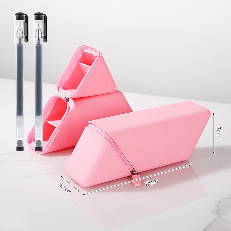 Creative Silicone Pencil Case Large Capacity Simple Design Dual-Purpose Pen Holder for Desk, Study & Office, Portable Gift