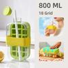 Non-Touch Ice Cube Mold Food Straw Cup Kettle Grade Ice Cube Trays for Drinks Easy Demould Ice Maker Outdoor Fitness Drink