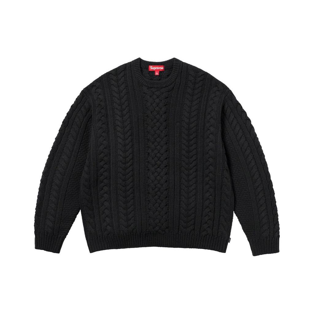 Supreme Applique Cable Knit Sweater 'White' Men's SUP-FW23-230