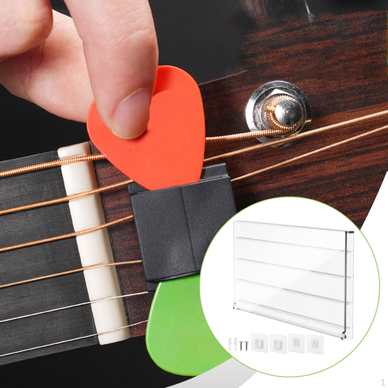 

Пылезащитная коробка для хранения медиаторов, настенная стойка для гитарных медиаторов чистый