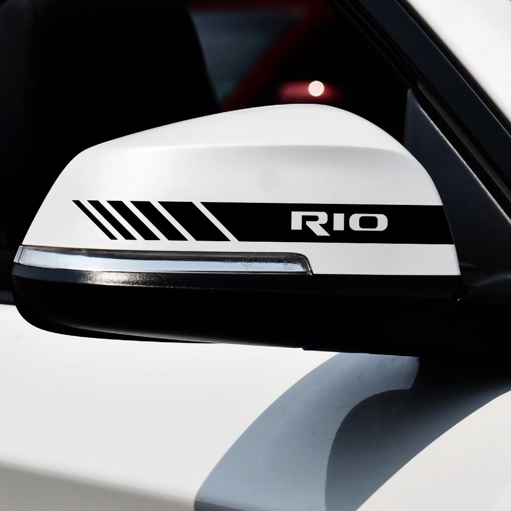 Car Styling Rearview Mirror Logo Decal Sticker Decor Auto Accessories For Kia Sportage Ceed Rio Sorento Soul Picanto Forte K3 K5 hbkd60