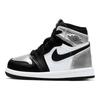 Air Jordan 1 Retro High OG TD Silver Toe Baby Sneakers Black Metallic-Silver White CU0450-001