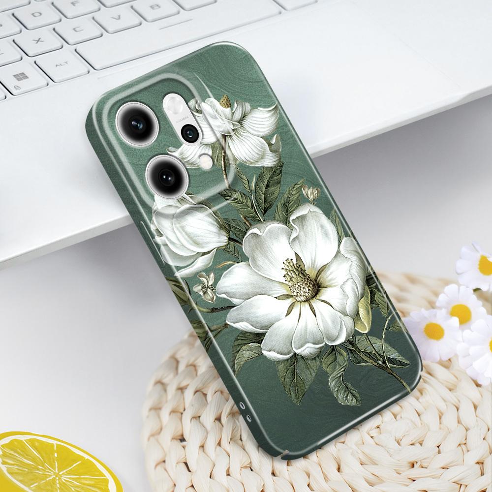 Gorgeous Magnolia Phone Case For OPPO Reno 14 14F 13 13F 12 12F 11 11F 10 8 8Z 8T 7 7Z Pro 4G 5G Film Hard Cover