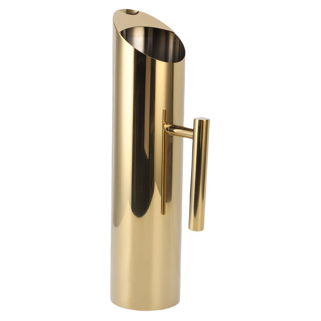 Stainless Steel Water Pitcher with Ice Guard 2L Metal Drink Pitcher Beverage Container with Handle for Iced and Hot Tea