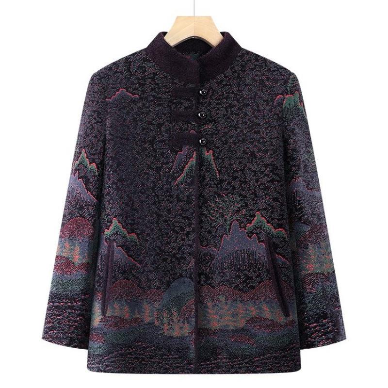 Winter mink velvet jacket women's velvet thickened cotton-padded clothes old lady clothes