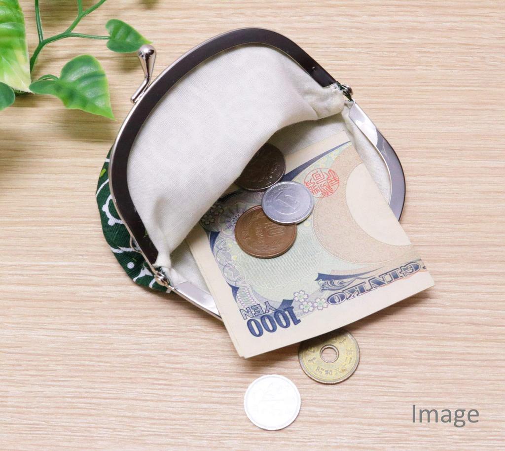 Kyosuke Clasp Coin Arabesque 11 X Coin Japanese Green Japanese-made Purse, Pattern, Cotton, 11.5 Cm, 3.3 Inches, Purse, Wallet, Goods, Dots,