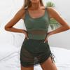 Tummy Control Cutout High Waisted Bathing Suit Women 1 Piece Swim Dress Waist Shaping Swimsuits Slimming BiquíNi Feminino 2025